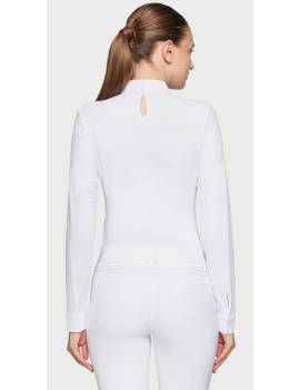 espalda camisa de concurso blanca manga larga mujer samshield louisella honeycomb