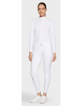 Pantalón blanco competición de equitación mujer samshield chloe embrodery