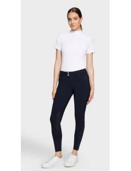 Pantalón de equitación mujer samshield chloe embrodery azul marino