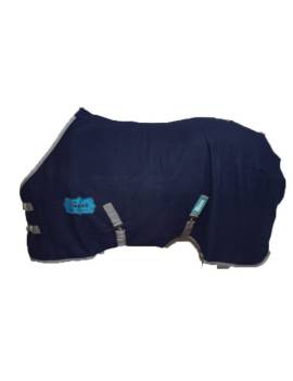 manta polar secante caballo con cinchuelos azul