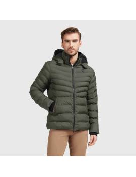 chaqueta equitación plumón hombre samshield verde megeve