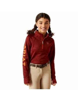sudadera equitacion niño ariat tel team granate
