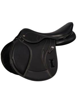 montura salto equitación con puentes intercambiables ikonic elite negro logo personalizable negro