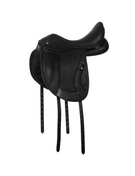 montura doma equitación con puentes intercambiables ikonic evolution doble negro