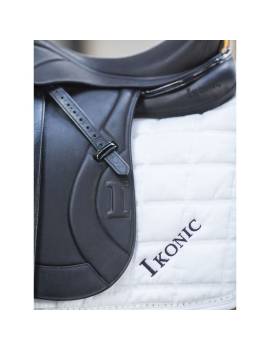 detalles montura doma equitación con puentes intercambiables ikonic evolution doble negro
