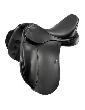 montura doma equitación con puentes intercambiables ikonic evolution doble liso negro