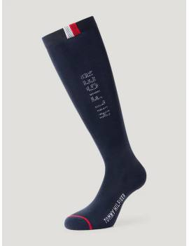 calcetines equitación largos azul marino con brillo tommy hilfiger erie