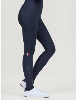 amazona con calcetines equitación largos azul marino con brillo tommy hilfiger erie