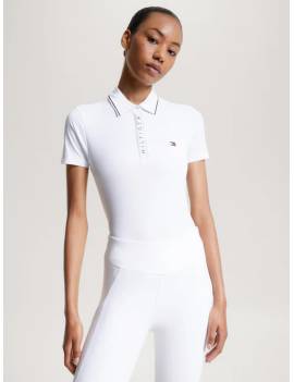 polo equitación blanco mujer tommy hilfiger harlem