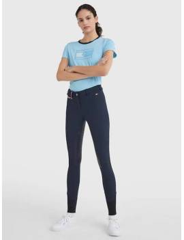 mujer con pantalones equitación mujer azul marino tommy hilfiger sytle azul marino