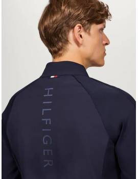 espalda sudadera equitación hombre con cremallera azul marino tommy hilfiger somerset