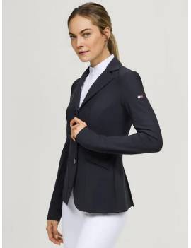 mujer con americana de concurso mujer equitación azul marino tommy hilfiger brighton