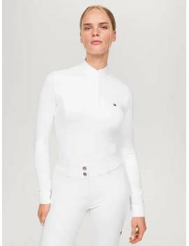 polo blanco competicion equitación manga larga mujer tommy hilfiger avon