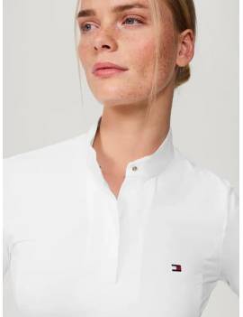 cuello polo blanco competicion equitación manga larga mujer tommy hilfiger avon