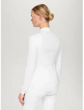 espalda polo blanco competición equitación manga larga mujer tommy hilfiger new jersey