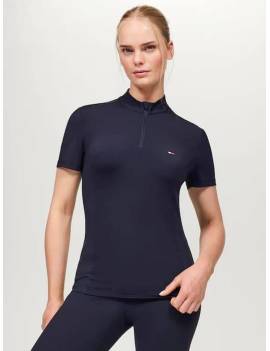 camiseta técnica equitación mujer manga corta azul marino tommy hilfiger genova