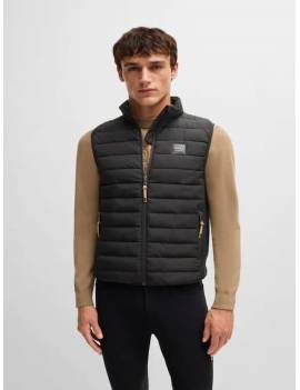 vista frontal chaleco equitación hombre negro boss equestrian ashton