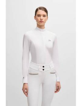 camisa concurso manga larga equitación mujer blanca boss equestrian emma