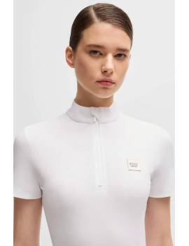 cuello camisa de concurso blanca manga corta mujer equitación boss equestrian maira