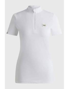 camisa de concurso blanca manga corta mujer equitación boss equestrian maira