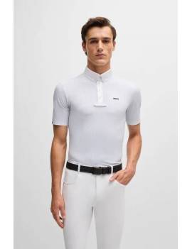 hombre con camisa concurso manga corta equitación hombre boss equestrian marty