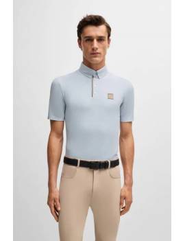 polo equitación hombre manga corta azul celeste boss equestrian niagara