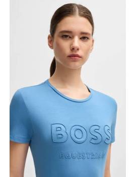 camiseta equitación mujer manga corta azul celeste boss equestrian maya