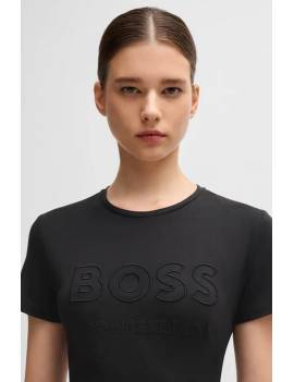 camiseta equitación mujer manga corta negra boss equestrian maya