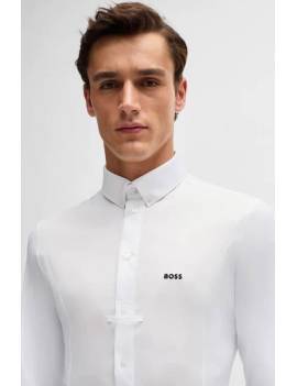 camisa blanca concurso manga larga equitación hombre boss equestrian norman
