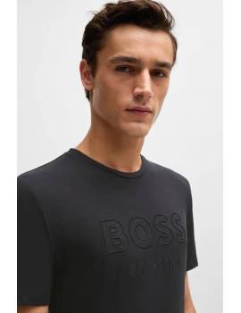 camiseta equitación hombre manga corta negra boss equestrian pierce
