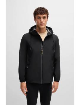 chaqueta impermeable equitación hombre negro boss equestrian rex