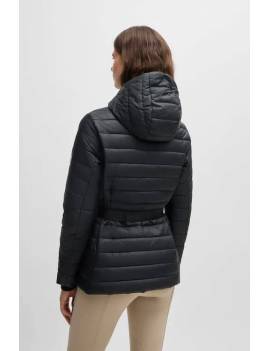 espalda chaqueta plumón equitación mujer negra boss equestrian wanda