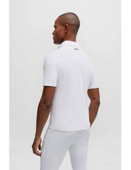 espalda polo de concurso equitación blanco hombre manga corta boss equestrian marty