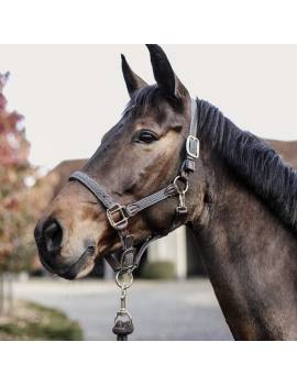 cabezada de cuadra trenzada kentucky horsewear gris