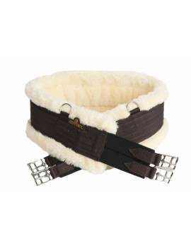 cincha recta lona borreguito elásticos caballo kentucky horsewear