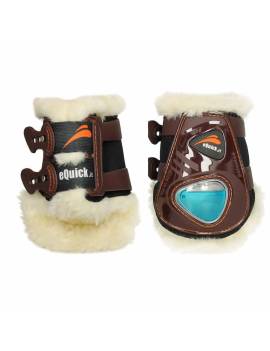 Protectores Equick Eshock con Borreguillo trasero marrones