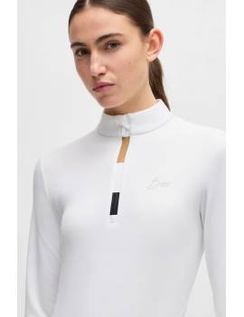 camisa blanca concurso mujer equitación boss equestrian minou detalle superior