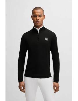 hombre con jersey equitacion manga larga boss equestrian negro