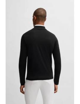 jersey equitacion manga larga hombre boss equestrian negro espalda