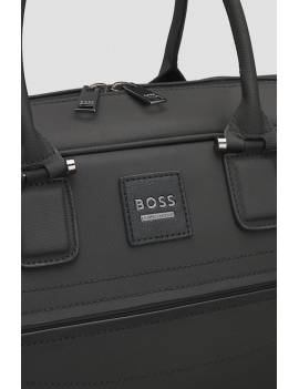 bolsa de viaje boss equestrian weekend negra detalles logo