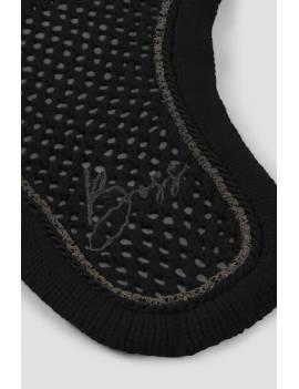 orejeras caballo negras brillis boss equestrian glitter detalle logo