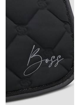 mantilla caballo uso general brillantes negro boss equestrian glitter detalle logo