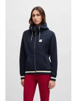 sudadera equitacion cremallera azul marino mujer boss equestrian riva