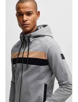 sudadera equitacion hombre cremallera y capucha gris boss equestrian riva