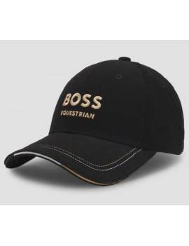 gorra equitación pana negro boss equestrian