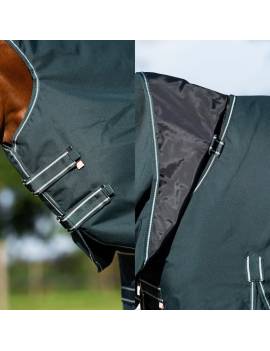 cuello manta impermeable caballo con cuello 0gr con polar verde imperial riding