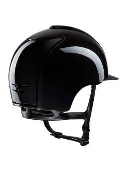 Casco equitación kep italia Cromo shine 2.0 visera normal color negro brillante parte trasera