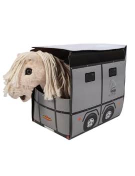 peluche caballo niños cuddle pony crema hkm en el remolque