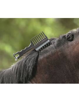 peine con pinza para trenzar caballo hkm el uso