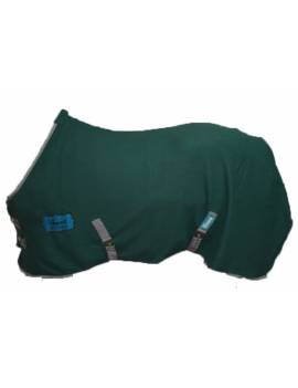 manta polar secante caballo con cinchuelos verde